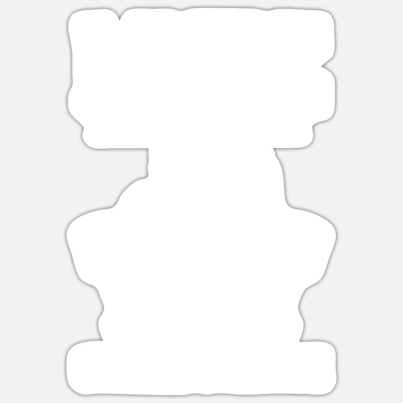 Motorrad Biker Lustiges Geschenk - Sticker Größe S (10 x 10 cm) - Mattweiß