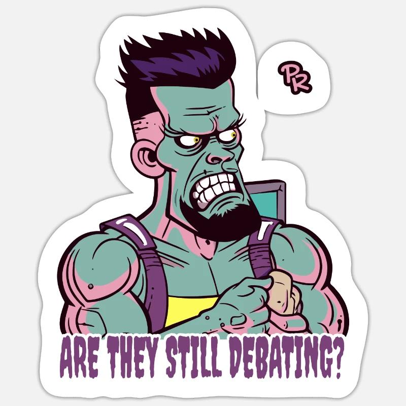 Average citizen: Is there still a debate? Sticker size S (10 x 10 cm)