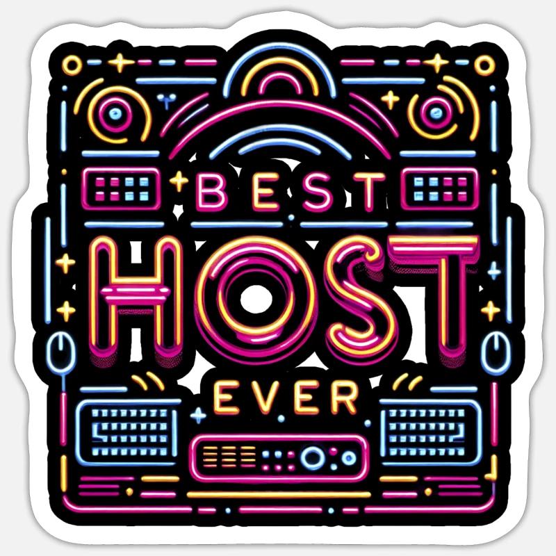 Best Host Ever 21 - Sticker size S (10 x 10 cm) - white matte