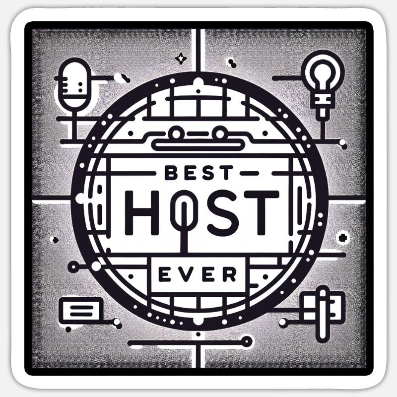 Best Host Ever 24 - Sticker Größe S (10 x 10 cm) - Mattweiß