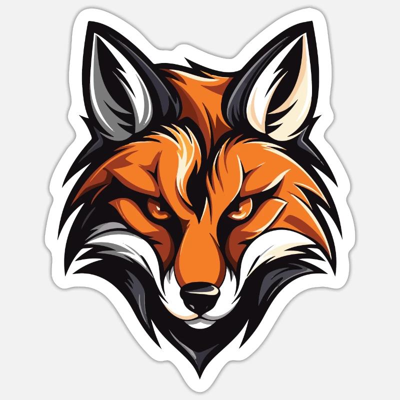 Fox Head Sticker size S (10 x 10 cm)