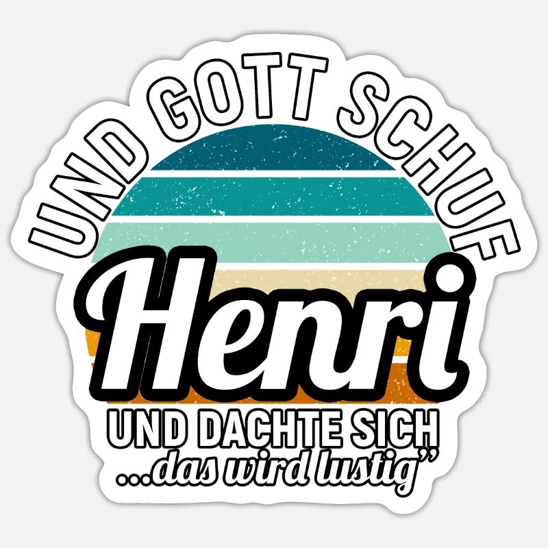 Henri - Sticker Größe S (10 x 10 cm) - Mattweiß