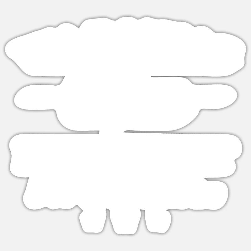 Opa im Dienst Geschenkidee - Sticker Größe S (10 x 10 cm) - Mattweiß