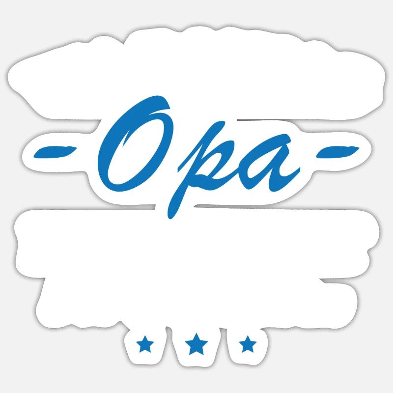 Opa im Dienst Geschenkidee Sticker Größe S (10 x 10 cm)