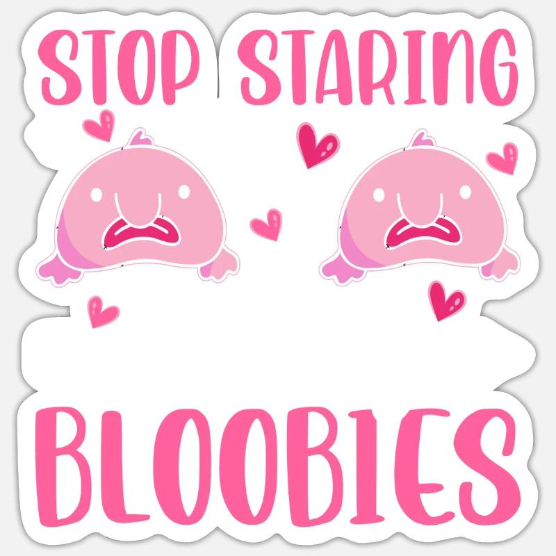 Funny Blobfish Sea Creature - Sticker size S (10 x 10 cm) - white matte