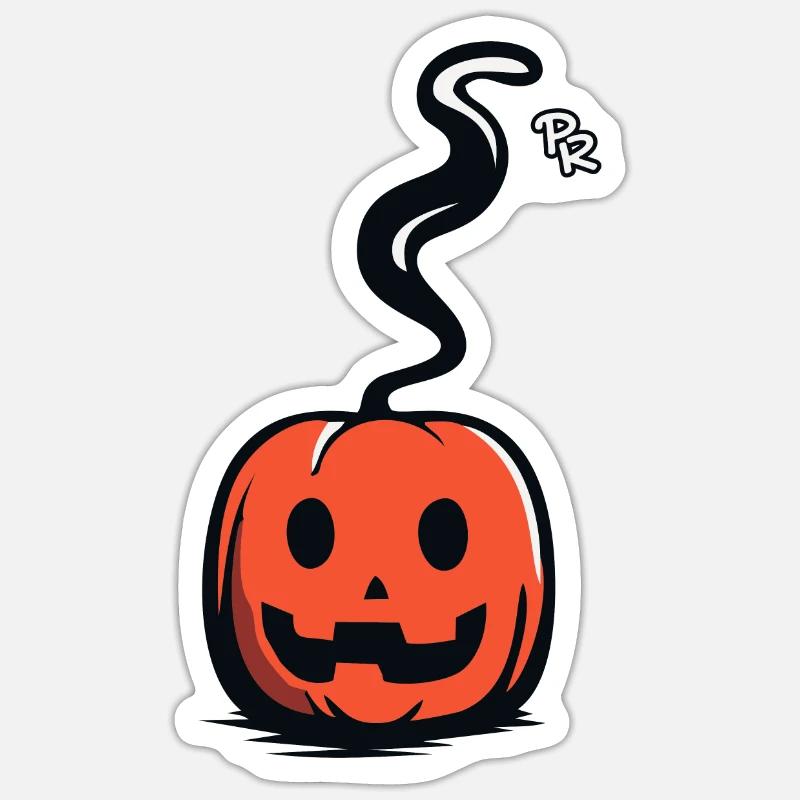 Another fun pumpkin - Sticker size S (10 x 10 cm) - white matte
