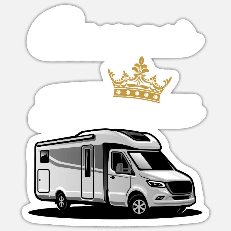 Camper Princesse-Camper Princesse - Sticker taille S (10 x 10 cm) - blanc mat
