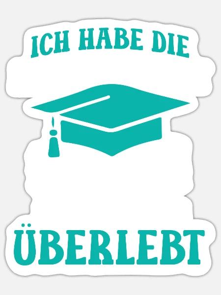 Dissertation Habe die Doktorarbeit meiner Frau - Sticker Größe S (10 x 10 cm) - Mattweiß