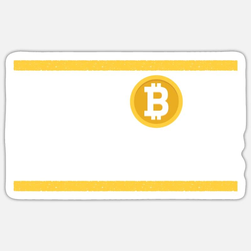 Bitcoin résout ce problème - Sticker taille S (10 x 10 cm) - blanc mat
