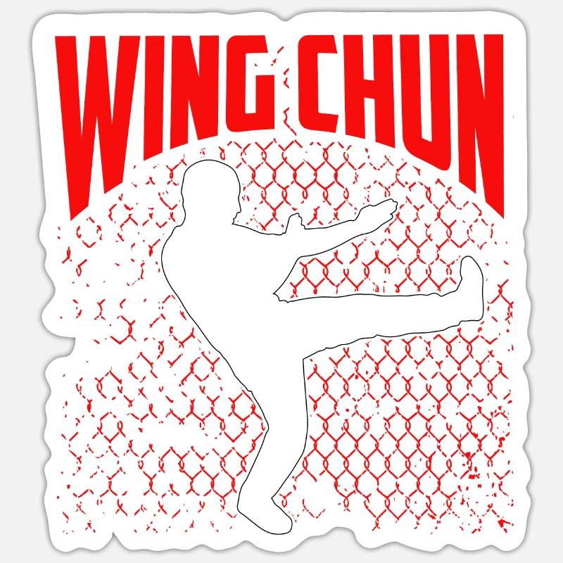 Wing Chun - Sticker size S (10 x 10 cm) - white matte