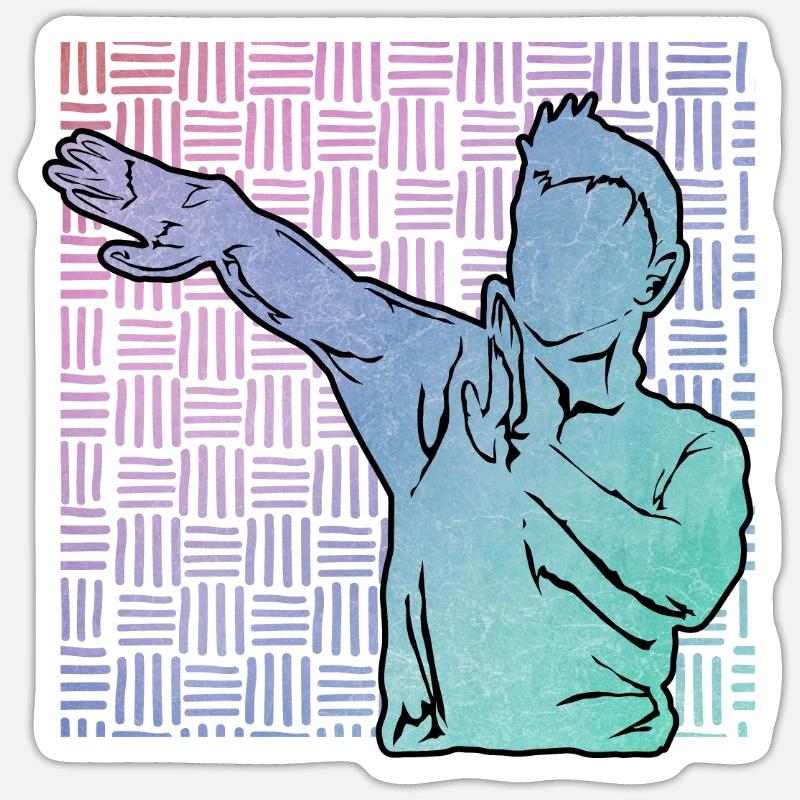 Wing Chun - Sticker taille S (10 x 10 cm) - blanc mat