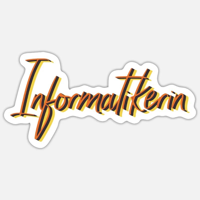 Programmierer Abschluss-Geschenk Informatikerin Sticker Größe S (10 x 10 cm)