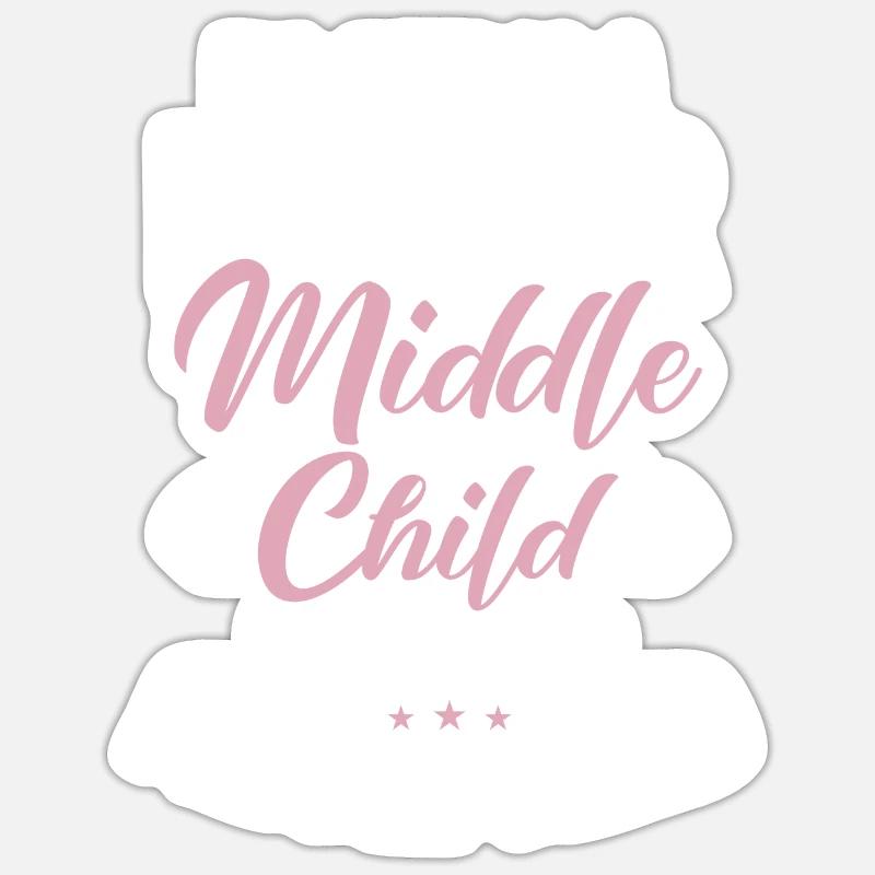 Cadeaux d’enfant du milieu - Sticker taille S (10 x 10 cm) - blanc mat