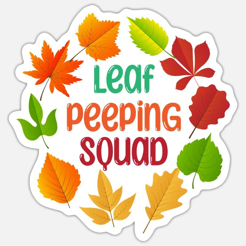 Leaf Peeping Squad Autumn Leaf Peeper Sticker Größe S (10 x 10 cm)