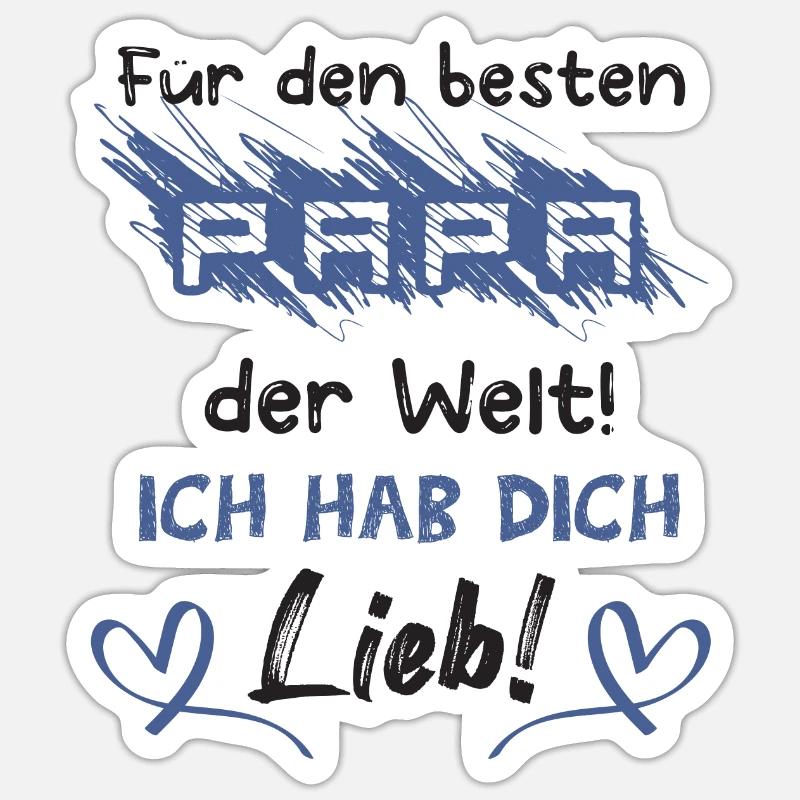 Bester Papa der Welt - Sticker Größe S (10 x 10 cm) - Mattweiß
