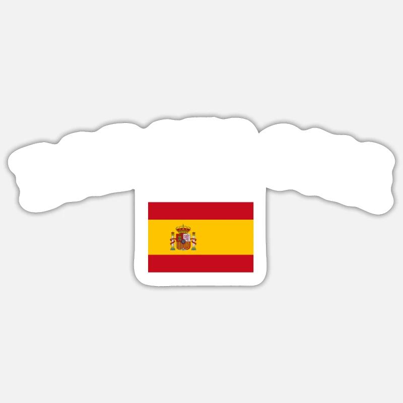 Barcelone, Espagne, Drapeau espagnol, Espagnols Sticker taille S (10 x 10 cm)