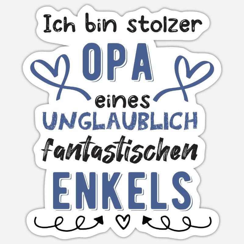 Stolzer Opa Sticker Größe S (10 x 10 cm)