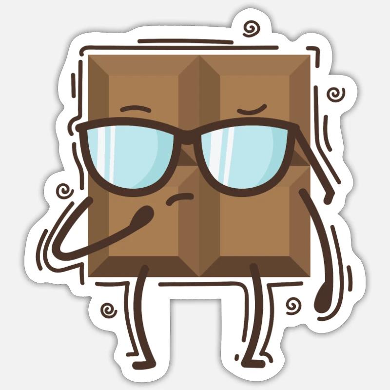 cool bar chocolate candy cocoa Sticker size S (10 x 10 cm)