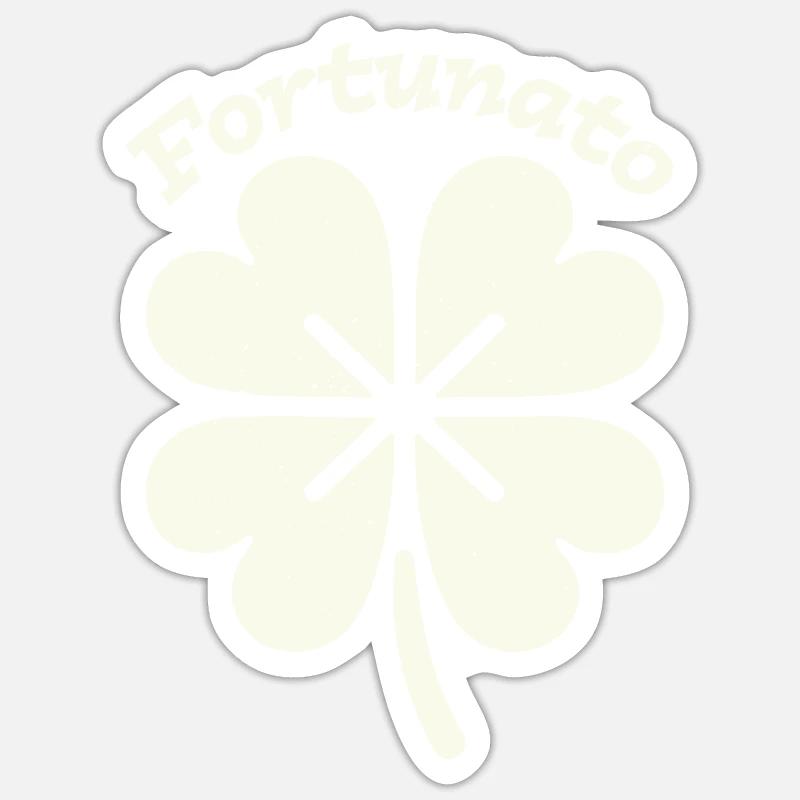 Fortunato Emblem Distressed Four-Leaf Sticker size S (10 x 10 cm)