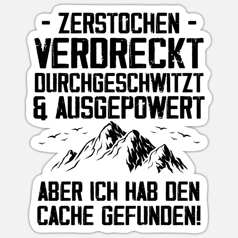 Gecache Geocaching Hobby Cache Sticker Größe S (10 x 10 cm)