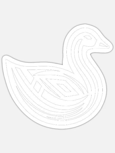 Gans Indianer-Tierkreis - Sticker Größe S (10 x 10 cm) - Mattweiß
