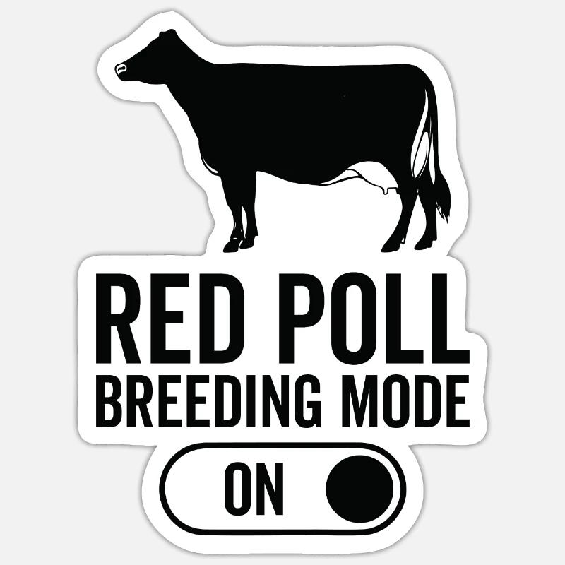 Mode d’élevage des vaches activé - Red Poll Sticker taille S (10 x 10 cm)