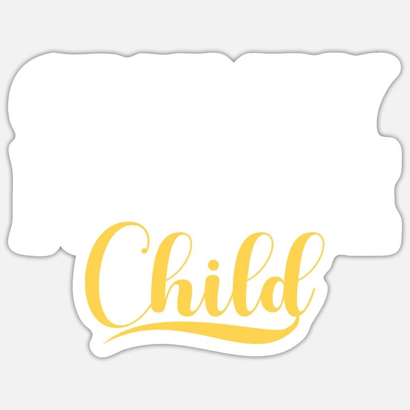 Cadeaux d’enfant du milieu - Sticker taille S (10 x 10 cm) - blanc mat