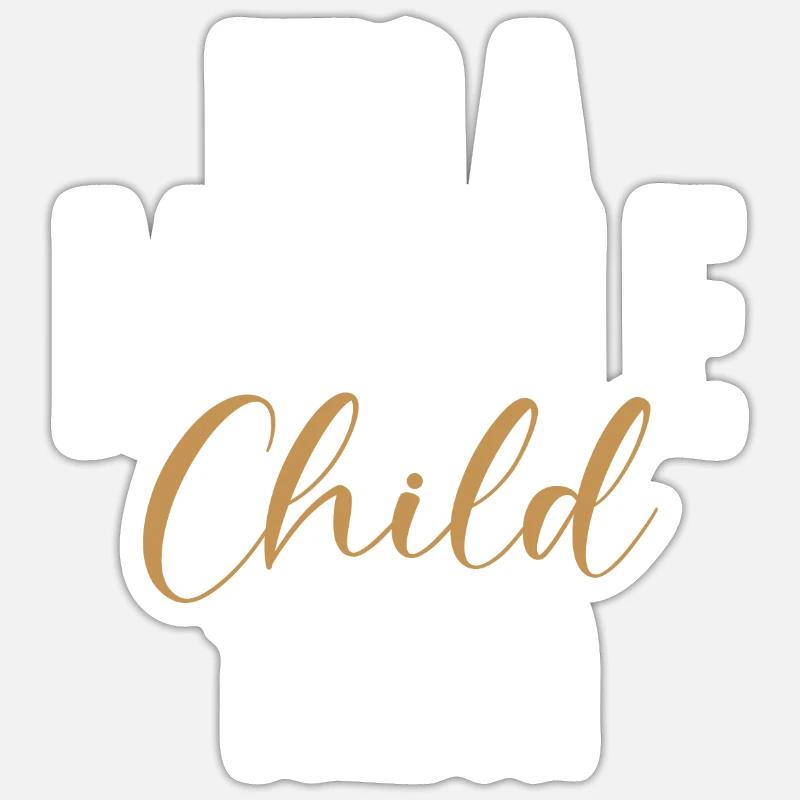 Cadeaux d’enfant du milieu - Sticker taille S (10 x 10 cm) - blanc mat
