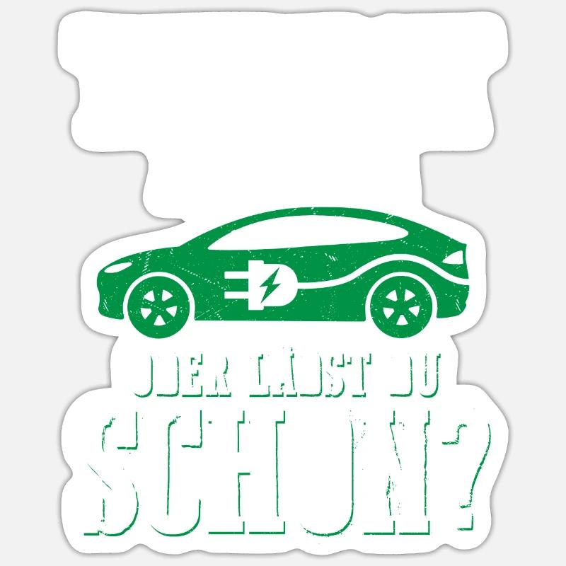 Tankst Du Noch Oder Lädst Du Schon? Sticker Größe S (10 x 10 cm)