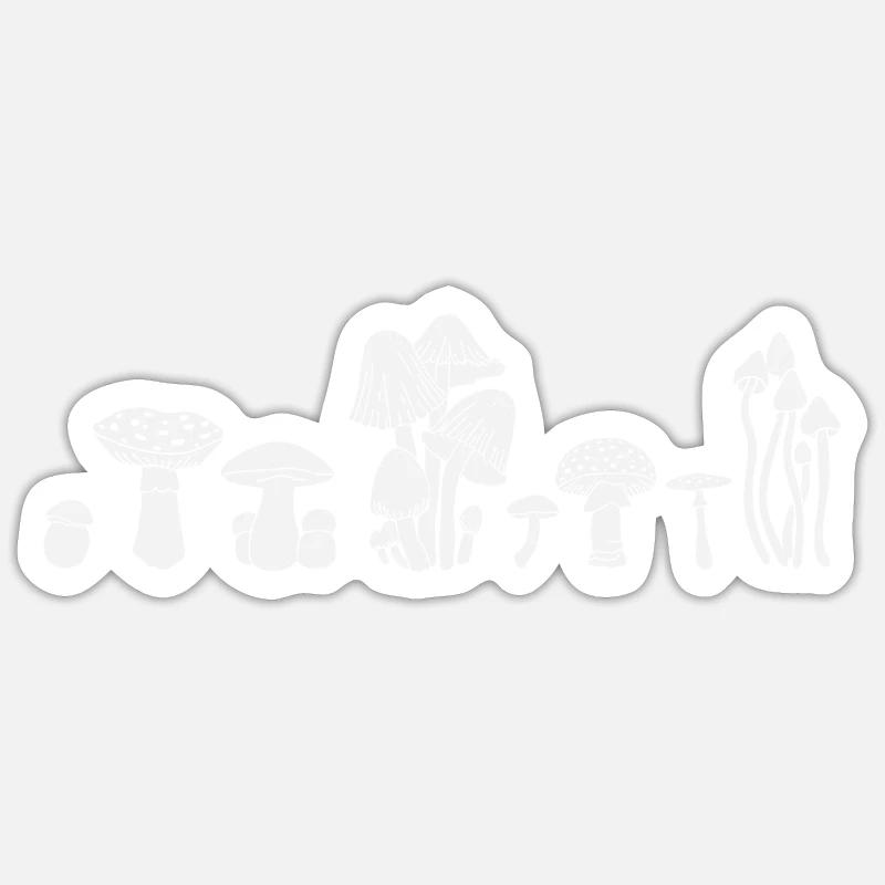 Mushroom picking Sticker size S (10 x 10 cm)