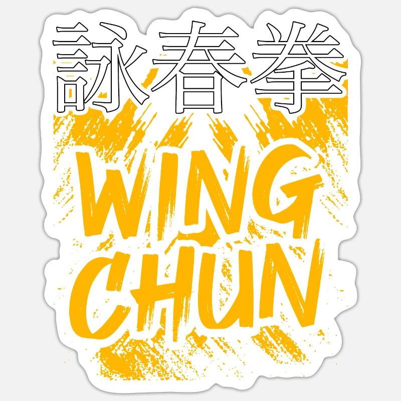 Wing Chun - Sticker size S (10 x 10 cm) - white matte