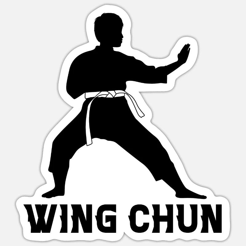Wing Chun - Sticker size S (10 x 10 cm) - white matte