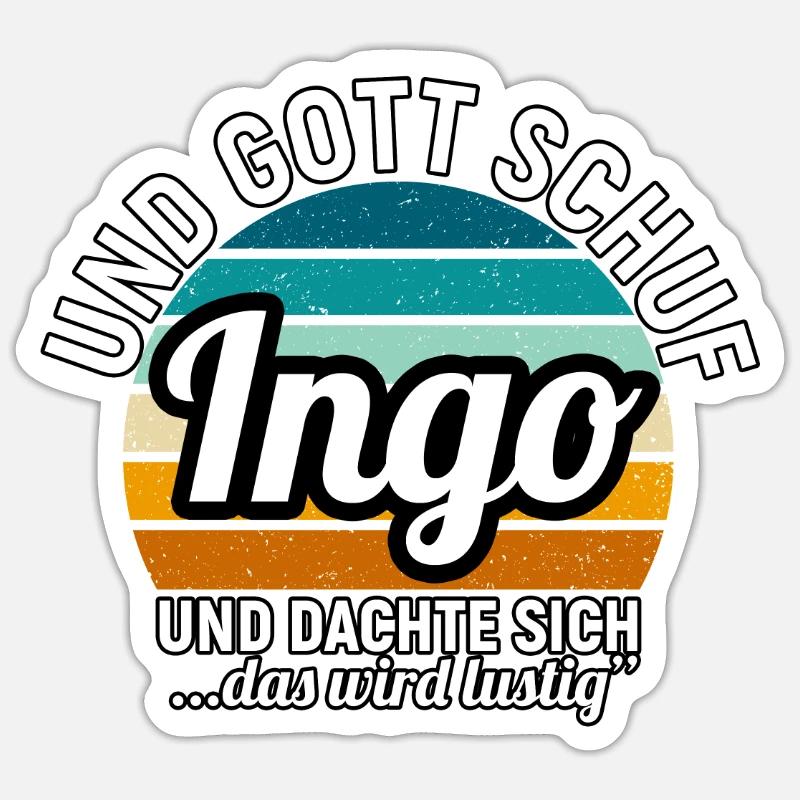 Ingo - Sticker Größe S (10 x 10 cm) - Mattweiß