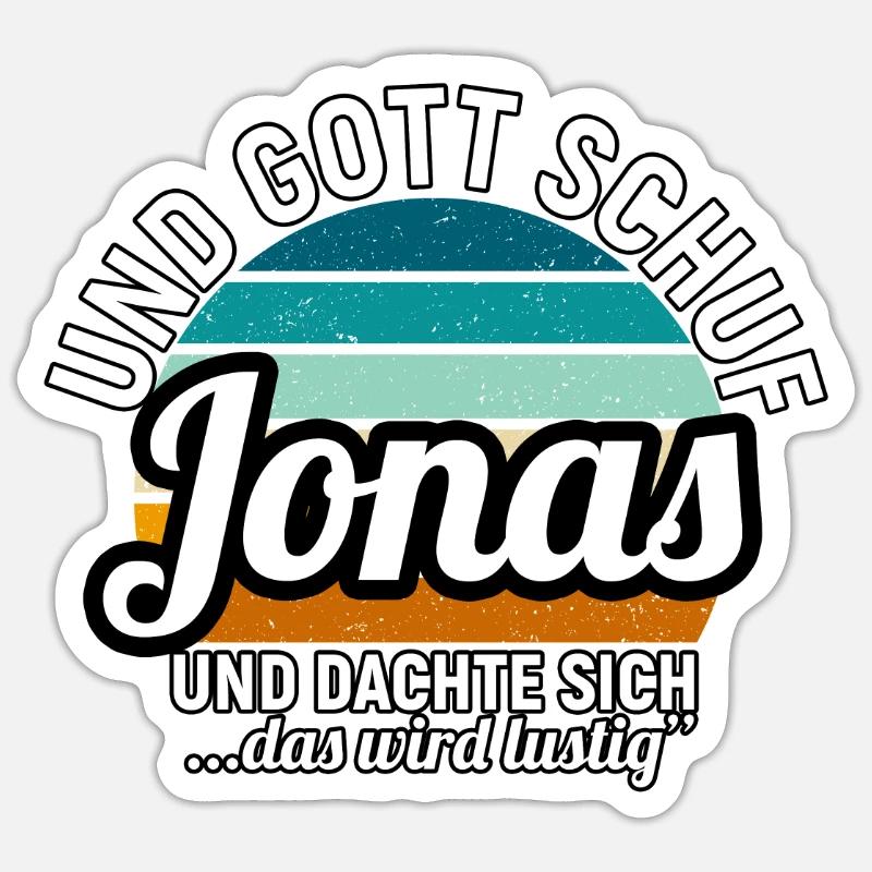 Jonas - Sticker Größe S (10 x 10 cm) - Mattweiß