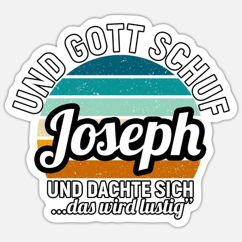 Joseph - Sticker Größe S (10 x 10 cm) - Mattweiß