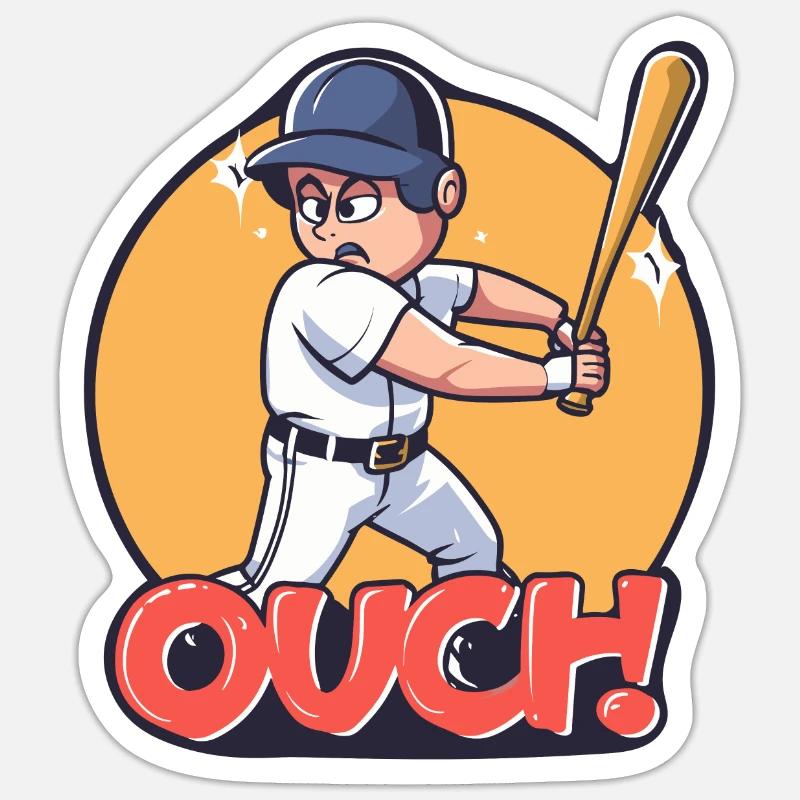 SPIELER, DER VOM BALL GETROFFEN WIRD Sticker Größe S (10 x 10 cm)