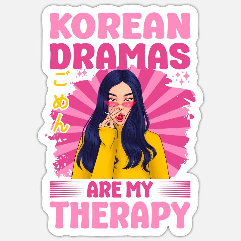Regali esclusivi per appassionati di drammi coreani - Sticker formato S (10 x 10 cm) - bianco opaco