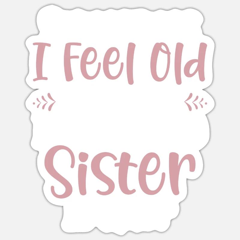 Cadeau enfant le plus jeune - Sticker taille S (10 x 10 cm) - blanc mat
