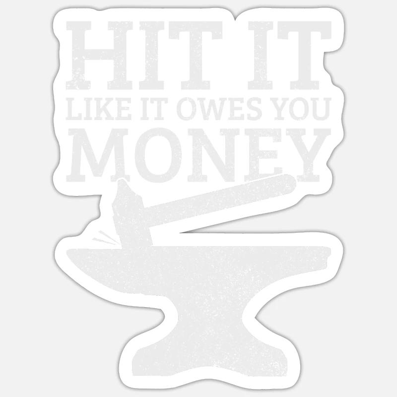 Forging Blacksmith Farrier Gift Sticker size S (10 x 10 cm)