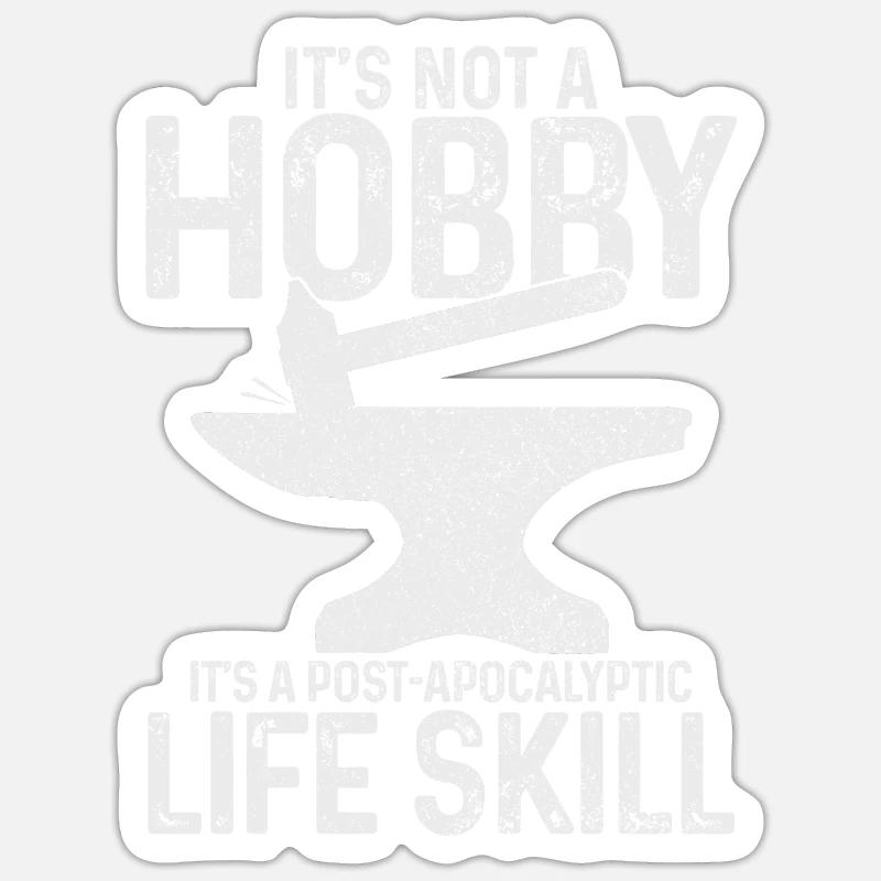 Forger forgeron maréchal-ferrant cadeau Sticker taille S (10 x 10 cm)