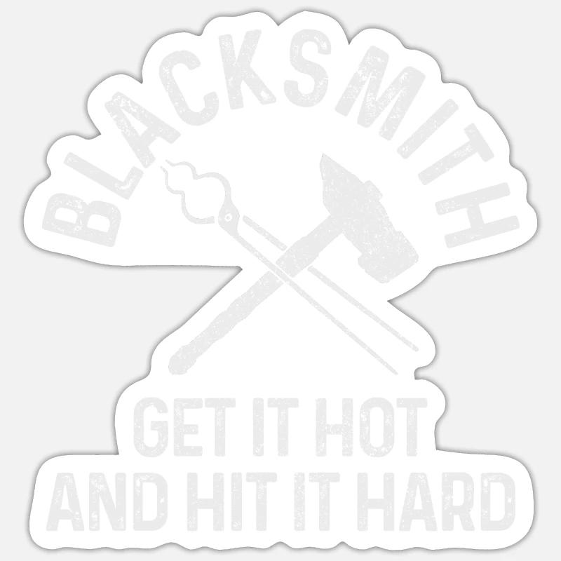 Forging Blacksmith Farrier Gift Sticker size S (10 x 10 cm)