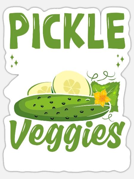 Pickle paradise- Gurken Geschenk - Sticker Größe S (10 x 10 cm) - Mattweiß