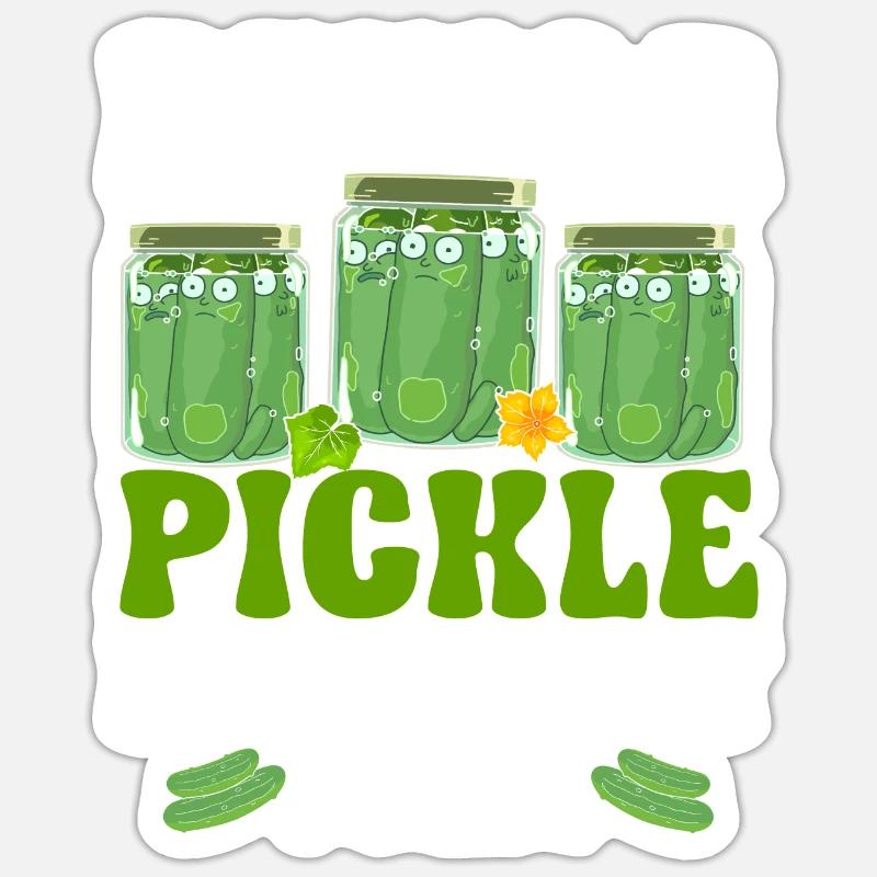 Être un cornichon est une forme d’art - Tshirt concombre Sticker taille S (10 x 10 cm)