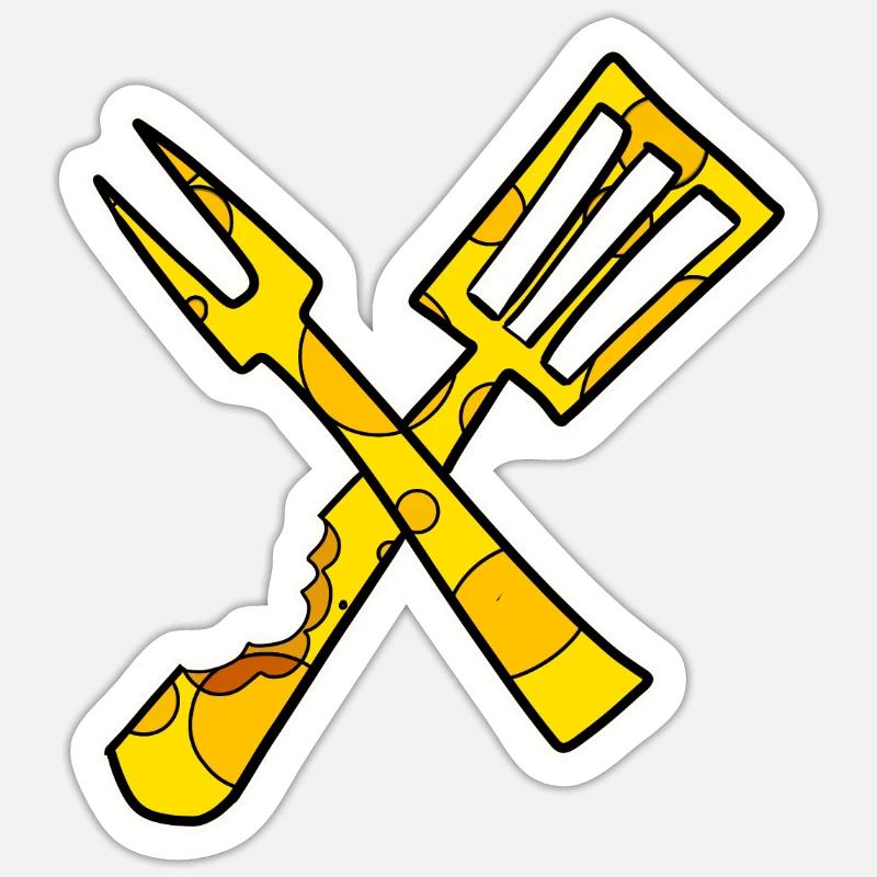 Chef Cooking Restaurant - Sticker size S (10 x 10 cm) - white matte