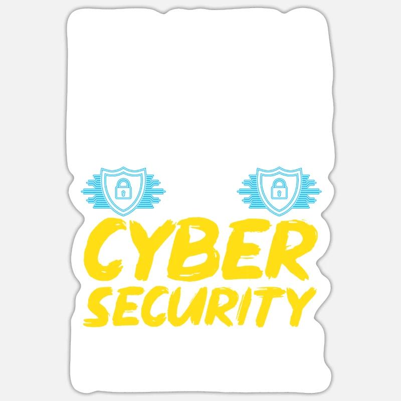 Cybersecurity Hacker IT-Sicherheit - Sticker Größe S (10 x 10 cm) - Mattweiß