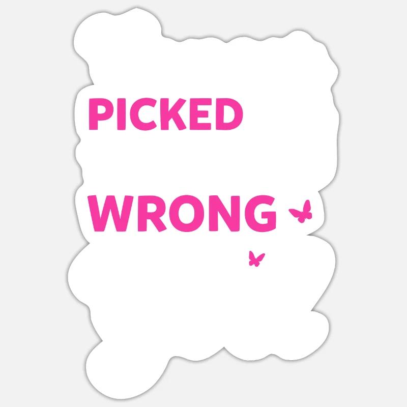 Falsches Mädchen Gewählt - Krebsbewusstsein Sticker Größe S (10 x 10 cm)