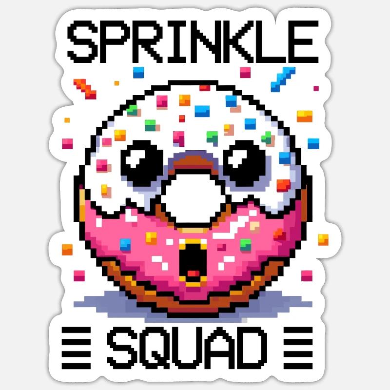 Sprinkle Squad - Funny Donut Gift Sticker size S (10 x 10 cm)