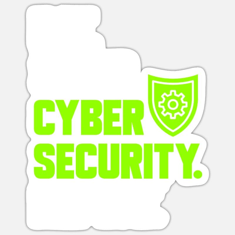 Cybersecurity Hacker IT-Sicherheit Sticker Größe S (10 x 10 cm)