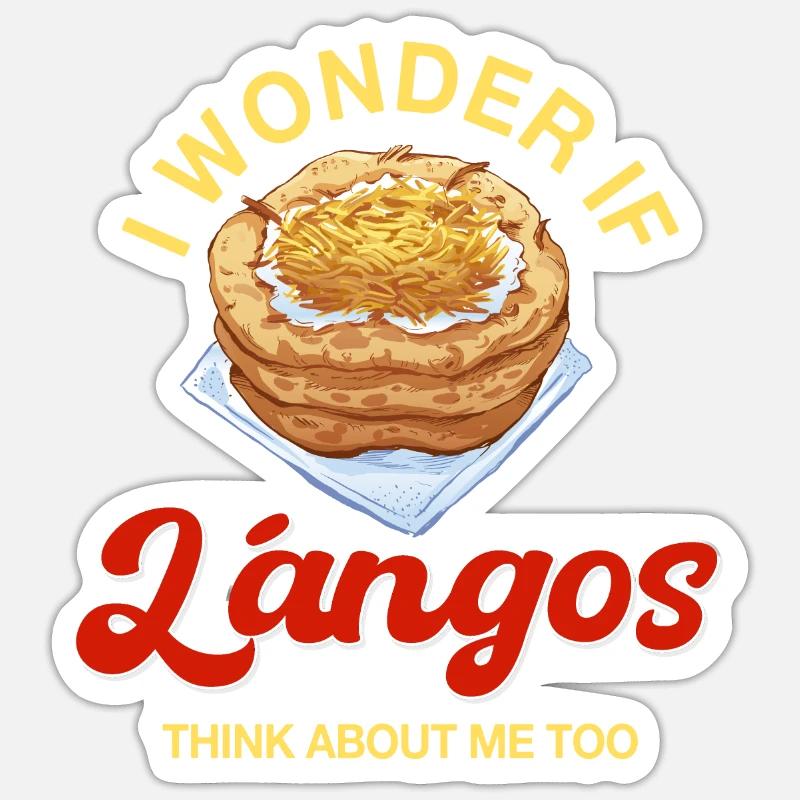 Langos Spruch - Sticker Größe S (10 x 10 cm) - Mattweiß