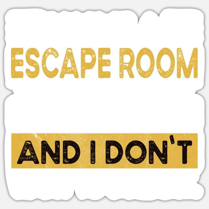 L’escape game est mon hobby - Sticker taille S (10 x 10 cm) - blanc mat